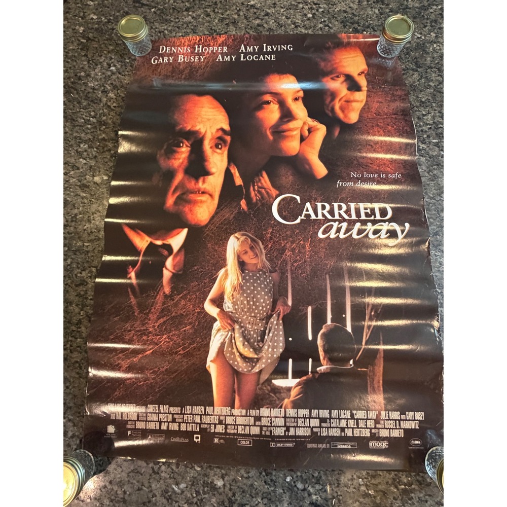 Carried Away 1996 Movie Poster Dennis Hopper Amy Irving Gary Busey Vintage 90s